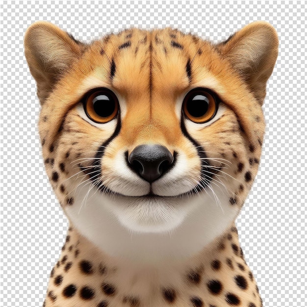 PSD een cheetah hoofd met een cheetah erop