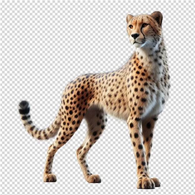 PSD een cheetah met een poot op zijn rug