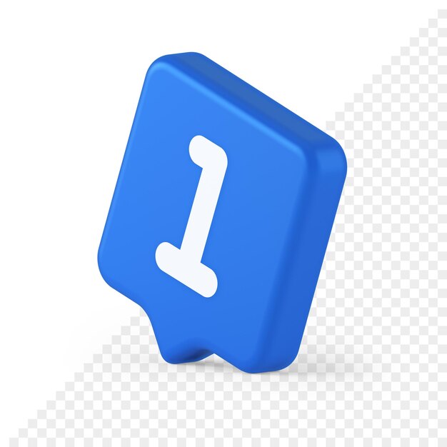 Een cijferknop financiën tellen paneel toetsenbord gebruikersinterface 3D-realistische tekstballon pictogram
