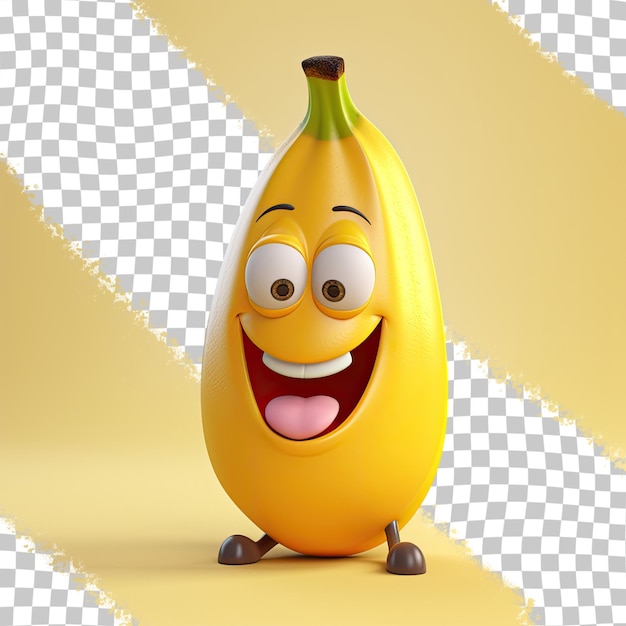 PSD een computer gegenereerde afbeelding van een bananenkarakter