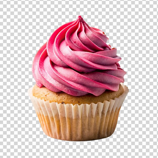 PSD een cupcake met roze glazuur en een roze glazure