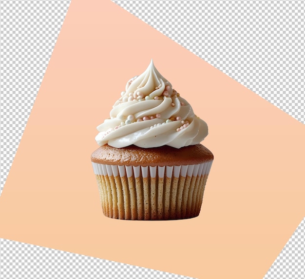 Een cupcake op een doorzichtige achtergrond