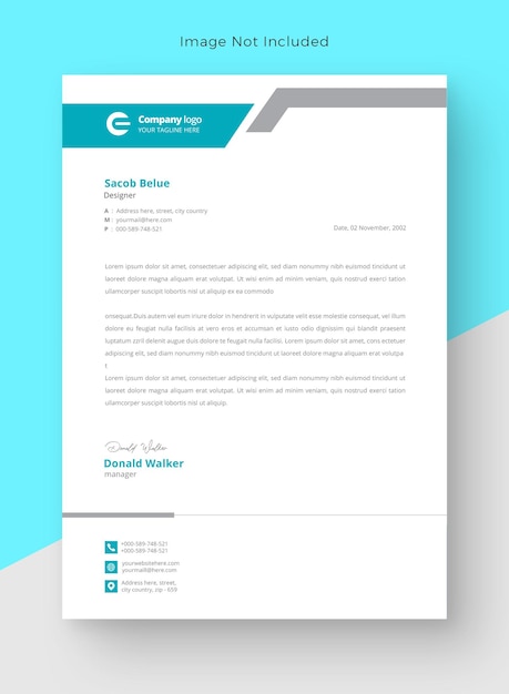 Een cv voor een bedrijf genaamd schweppe modern letterhead design