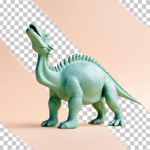 PSD een dinosaurus met een blauwe dinosaurus op zijn rug.