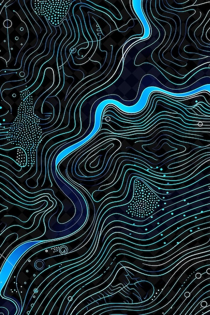 PSD een door de computer gegenereerd beeld van een blauwgroen en wit abstract beeld van een golvend abstract patroon