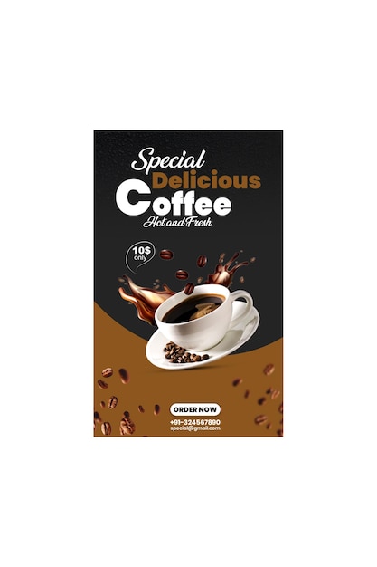 een doos met speciale speciale koffie koffie met koffiebonen erop
