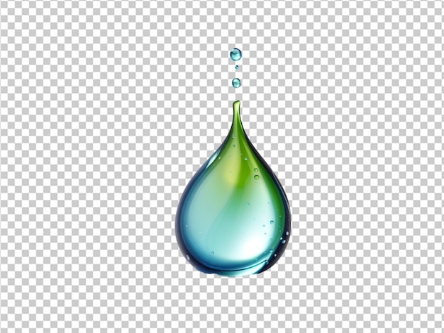 PSD een druppel water die blauw en groen is