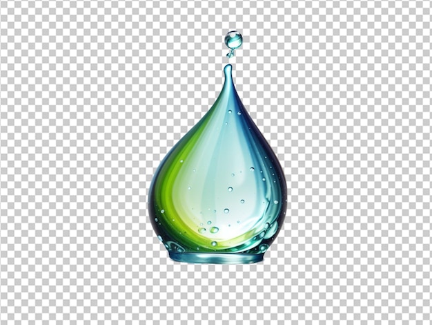 PSD een druppel water die blauw en groen is