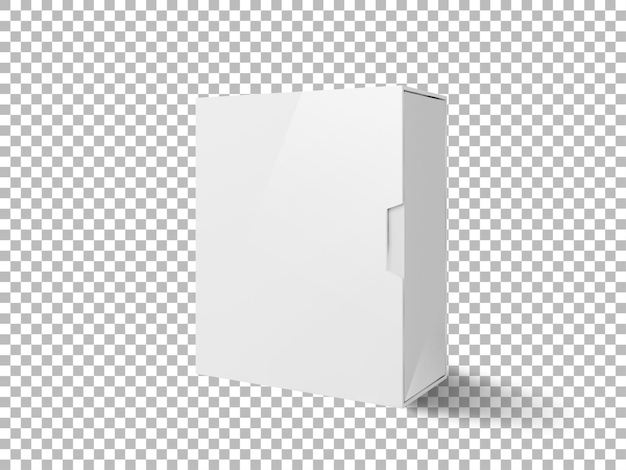 Een eenvoudige moderne witte doos met een slank ontwerp geschikt voor verpakking of opslag