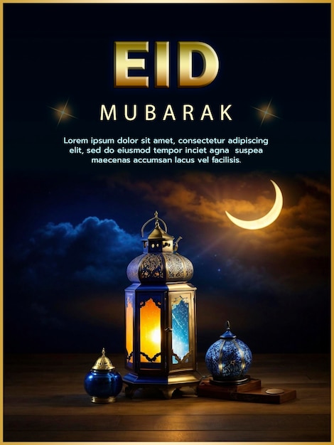 Een Eid Mubarak-lantaarns