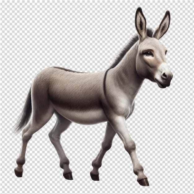 PSD een ezel wordt getoond met een ezel op zijn rug