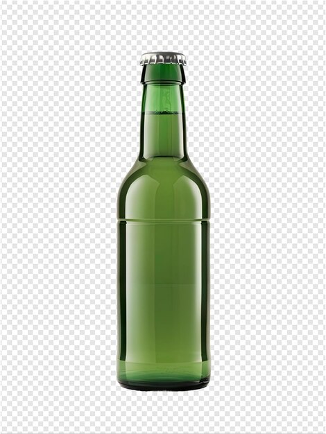 PSD een fles groen bier met een label waarop staat 