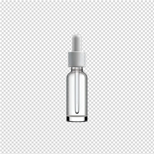 PSD een fles lipgloss met een wit deksel en een zilveren dop