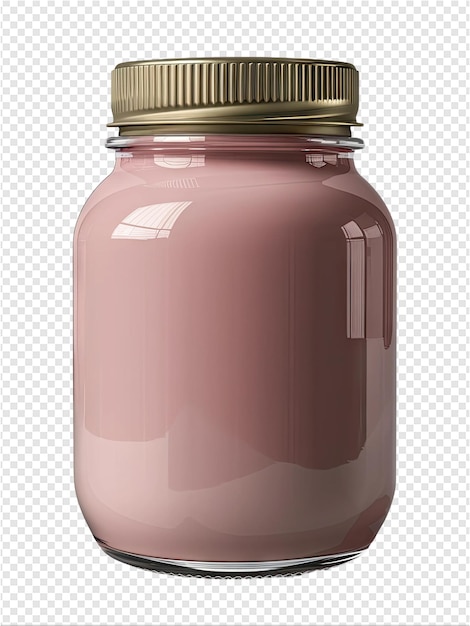 PSD een fles roze vloeistof met een gouden dop