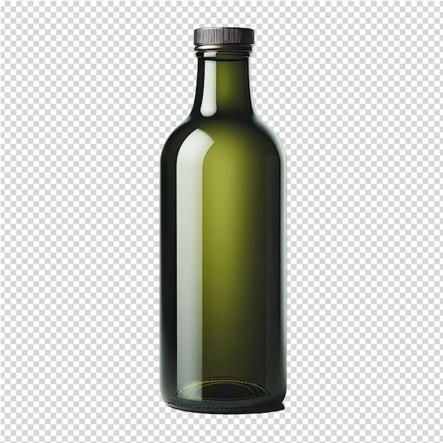PSD een fles wijn met een groen label dat groen zegt