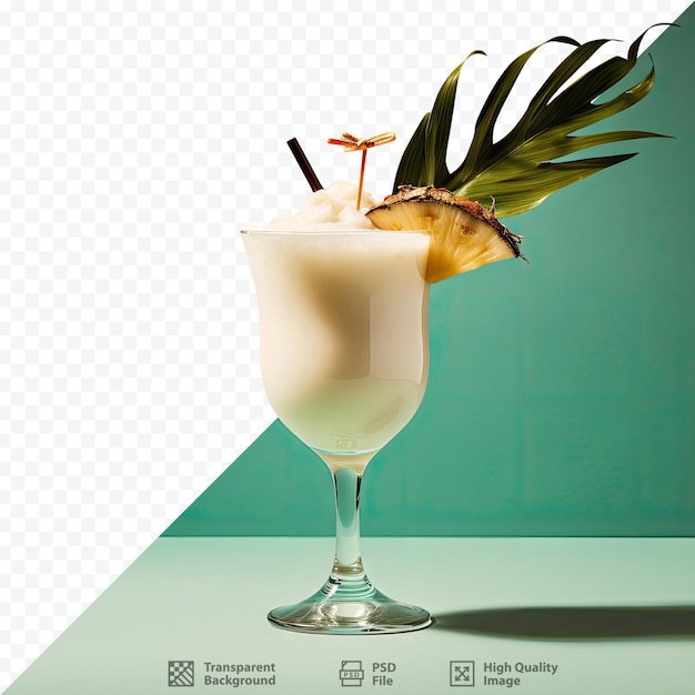 PSD een foto van de sherry colada-cocktail