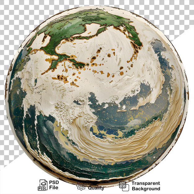 Een foto van een 3d-aarde met een png-foto van een 3d-aarde geïsoleerd op een doorzichtige achtergrond