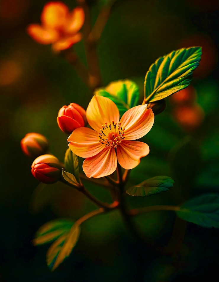 PSD een foto van een bloem met het woord " lente " erop
