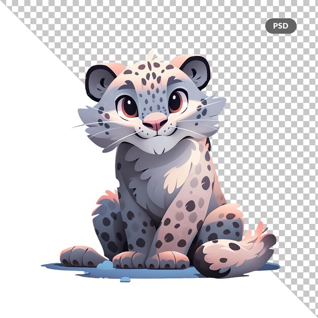 PSD een foto van een cheetah met een cheetah op de achtergrond