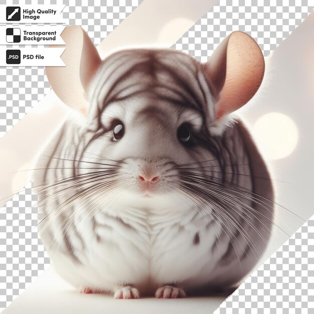 PSD een foto van een hamster met een foto van een gezicht en oren
