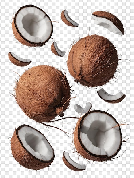 PSD een foto van een kokosnoot met een gat in het midden