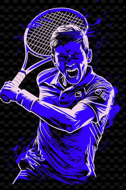 een foto van een vrouw met een tennisracket die zegt tennisspeler