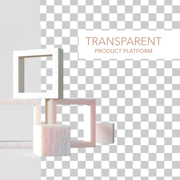Een foto van een witte kubus met de woorden transparant erop.