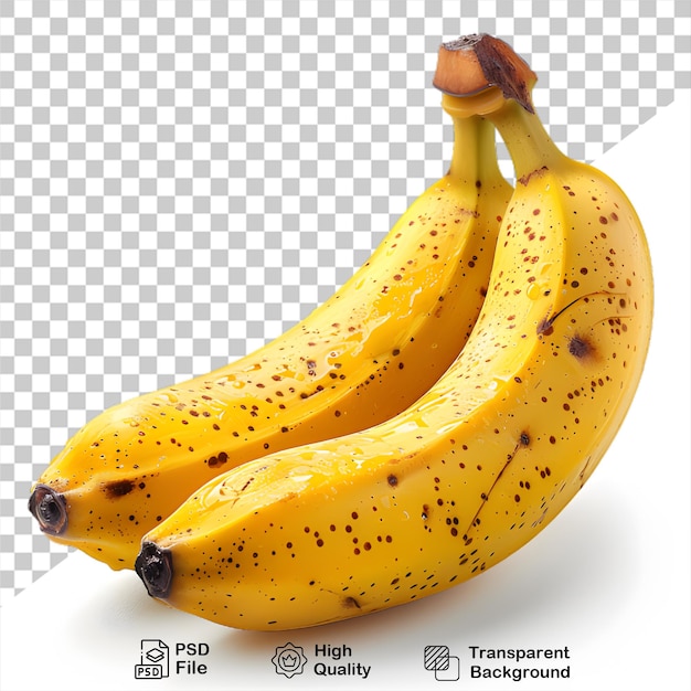 Een foto van twee bananen met een png foto van een bananen erop