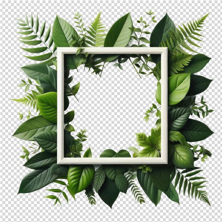 PSD een frame met een foto van een plant en de tekst x erop