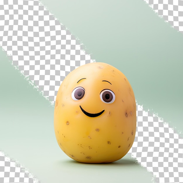 PSD een gele aardappel met een smiley erop