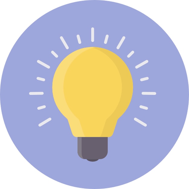 een gele gloeilamp met de woorden licht erop
