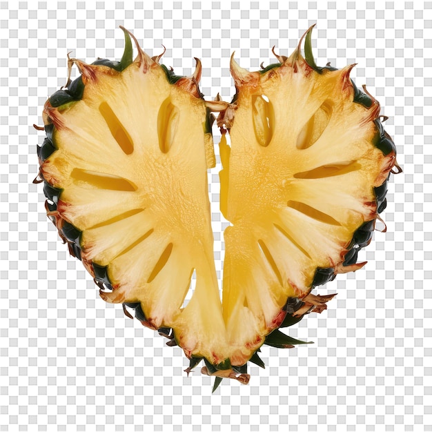 PSD een gesneden ananas met het woord meloen erop