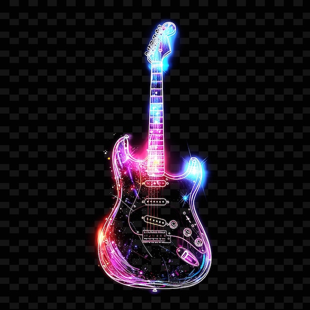 PSD een gitaar met het woord elektrisch erop