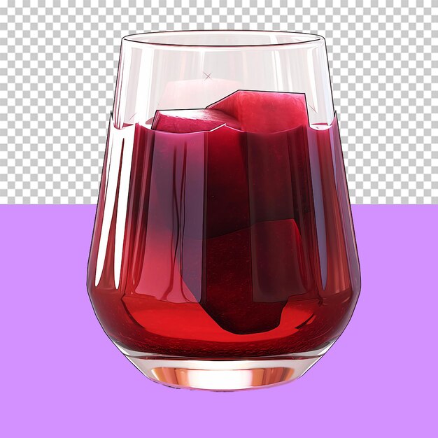 PSD een glas bietensap geïsoleerde object transparante achtergrond
