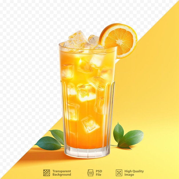 Een glas ijstee met een limonade en een foto van een limonad.