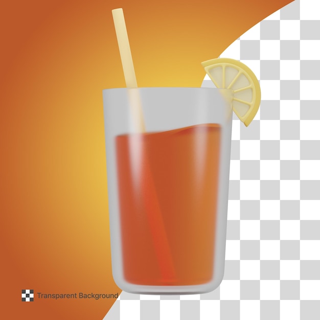 een glas limonade met een citroen wig erin