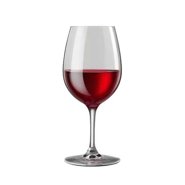 Een glas rode wijn is half vol en half vol.