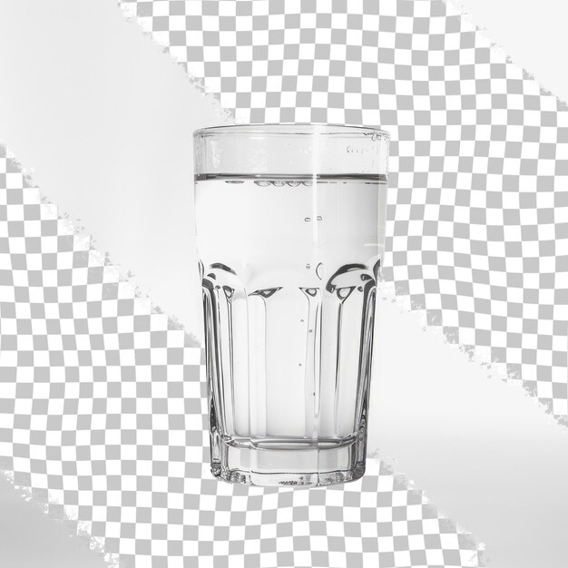 PSD een glas water met een paar bubbels erin