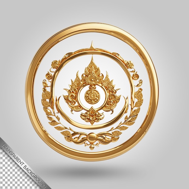 PSD een gouden logo met een symbool dat zegt oog