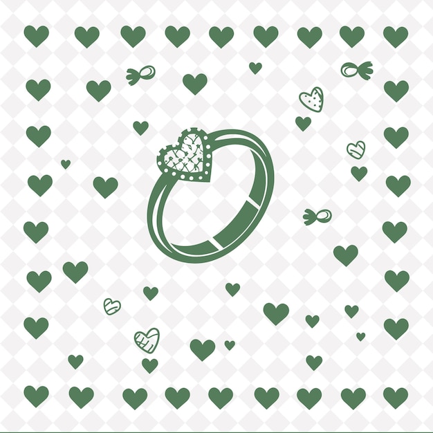 PSD een groen hart met een ring erop.