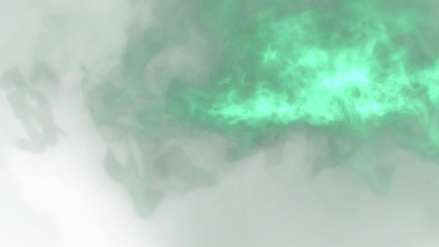 Een groen licht schijnt door een wolk die groen is.