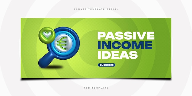 Een groen-witte banner met ideeën voor passief inkomen