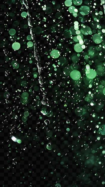 PSD een groene achtergrond met waterdruppels in de rechteronderhoek