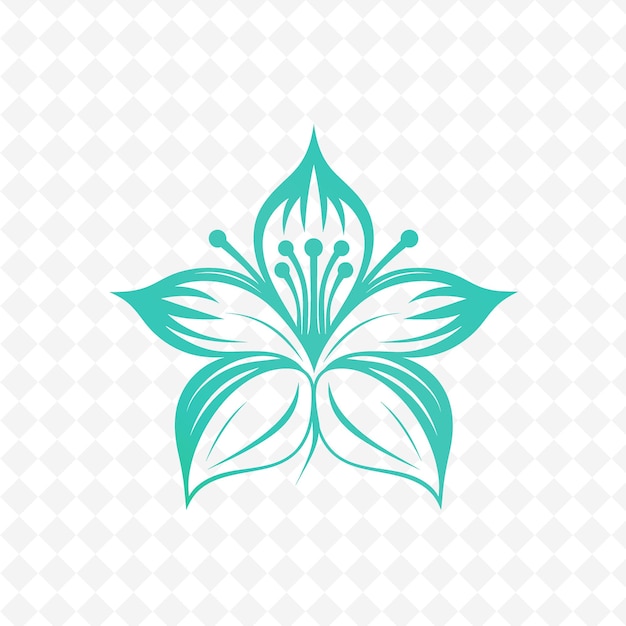 PSD een groene bloem op een witte achtergrond vector kunst illustratie
