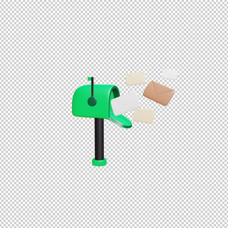PSD een groene brievenbus met de letters