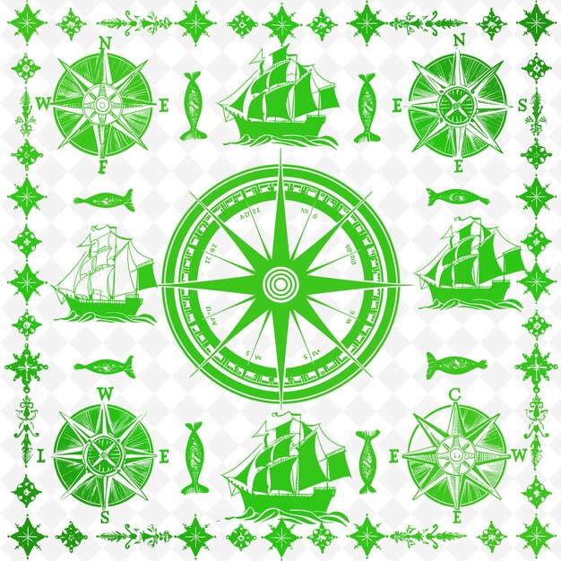 PSD een groene cirkel met een groene ster en een groene circel met de woorden schip en de ster