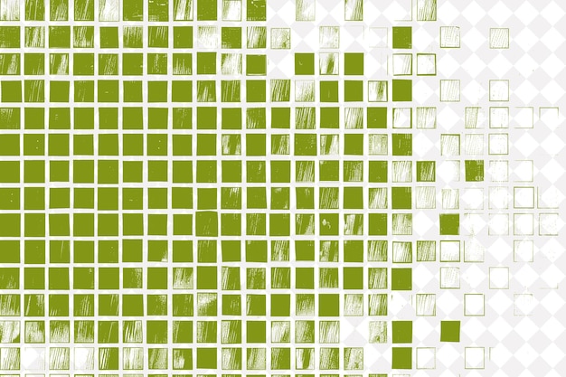een groene en witte mozaïekmuur met vierkanten en een vierkant van vierkanten