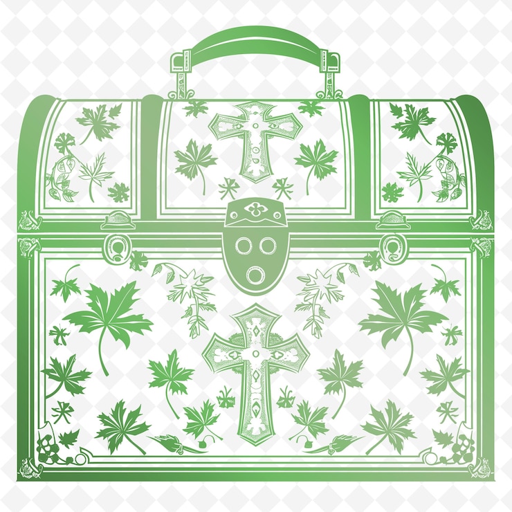 PSD een groene en witte tas met een kruis aan de voorkant