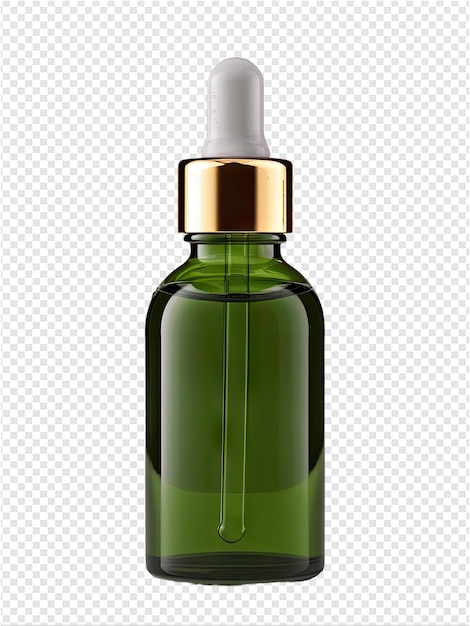 PSD een groene fles met een witte dop en een gouden top