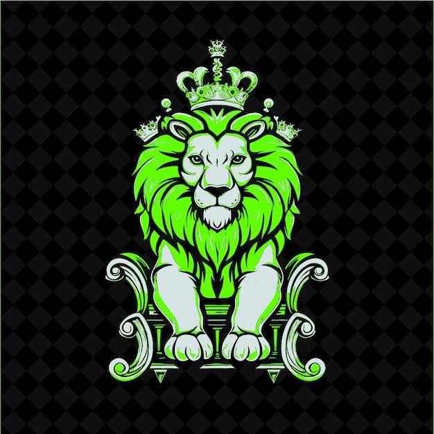 PSD een groene leeuw met een kroon erop